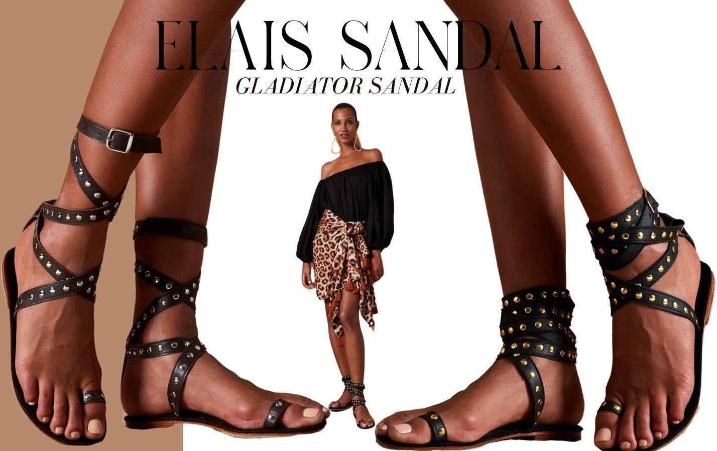 Refresh your favourite sandal with this studded edit. Crafted from smooth leather and set on a Pat sole and Onished with an adjustable wrap around studded strap, this pair will imbue your laid-back edits with a strong punctual allure.