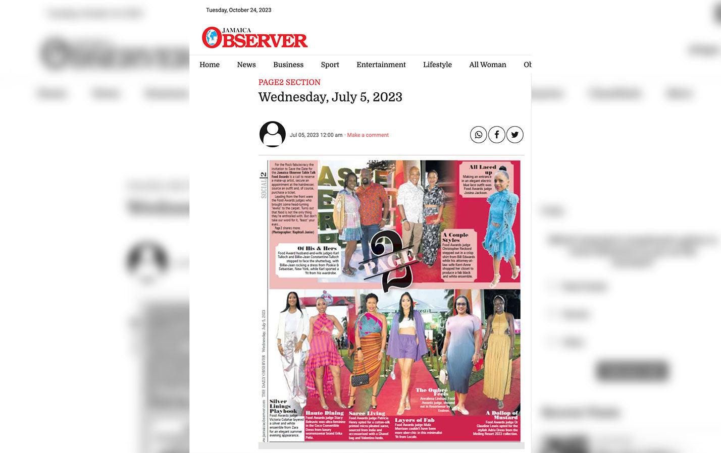 Jamaica Observer October 24, 2023 - Erika Peña