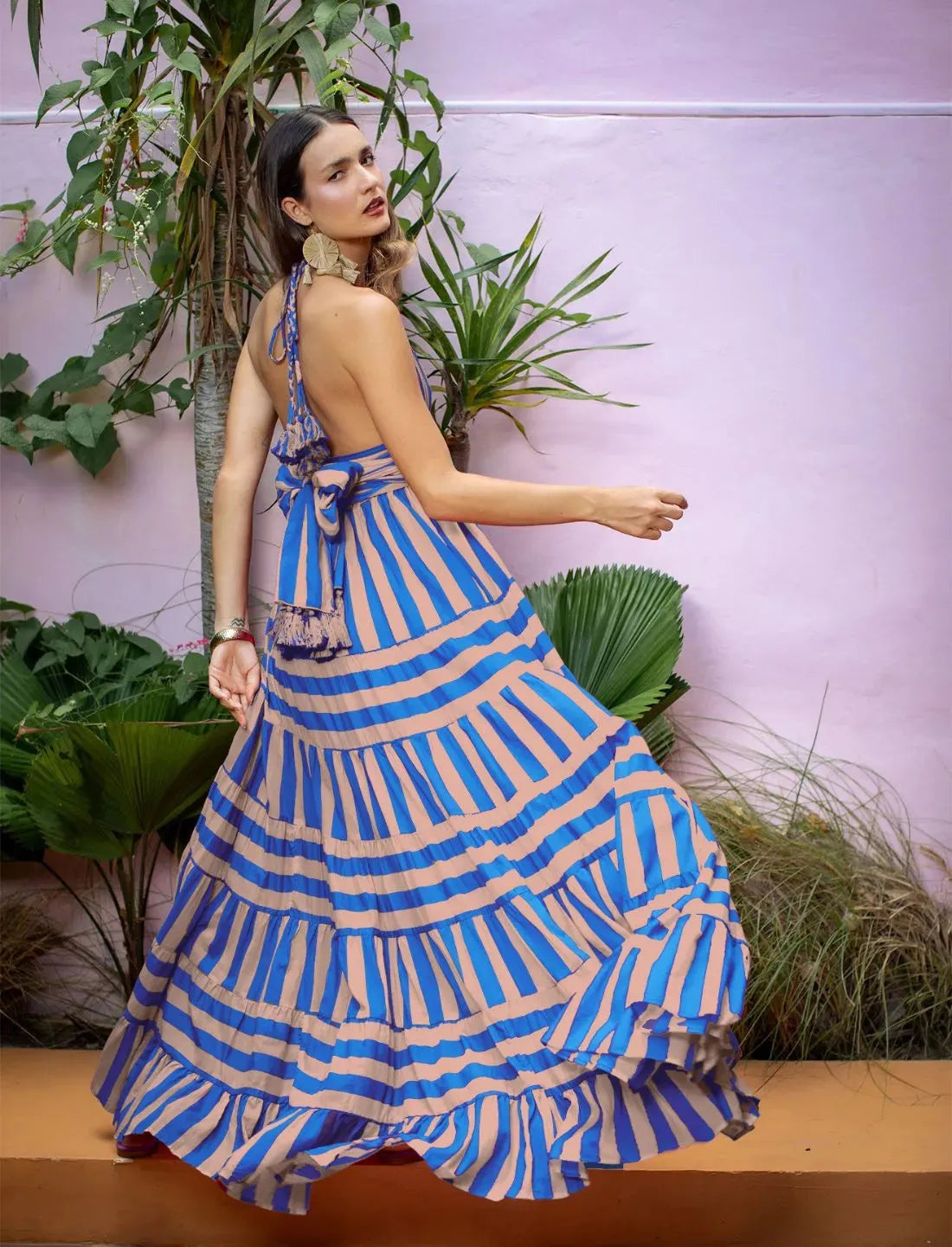 LOLA MAXI DRESS STRIPE
