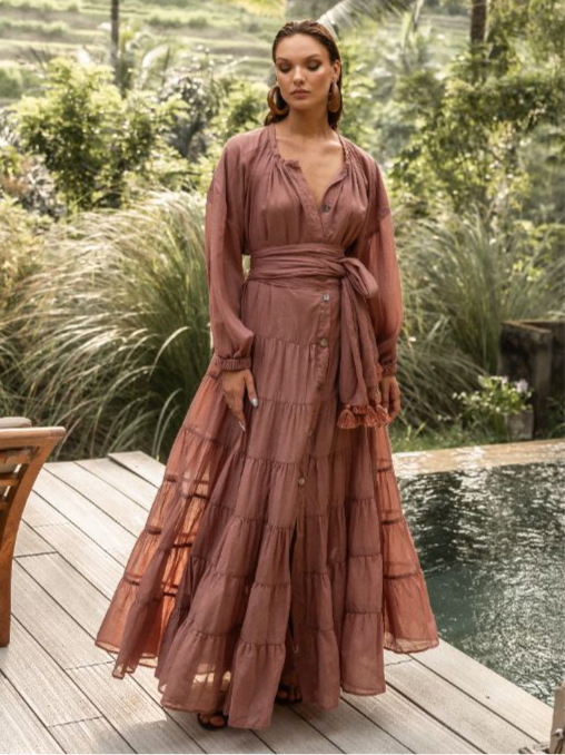 Erika Pea ELLA MAXI DRESS O/S / DENIM Erika Pea ELLA MAXI DRESS O/S / DENIM