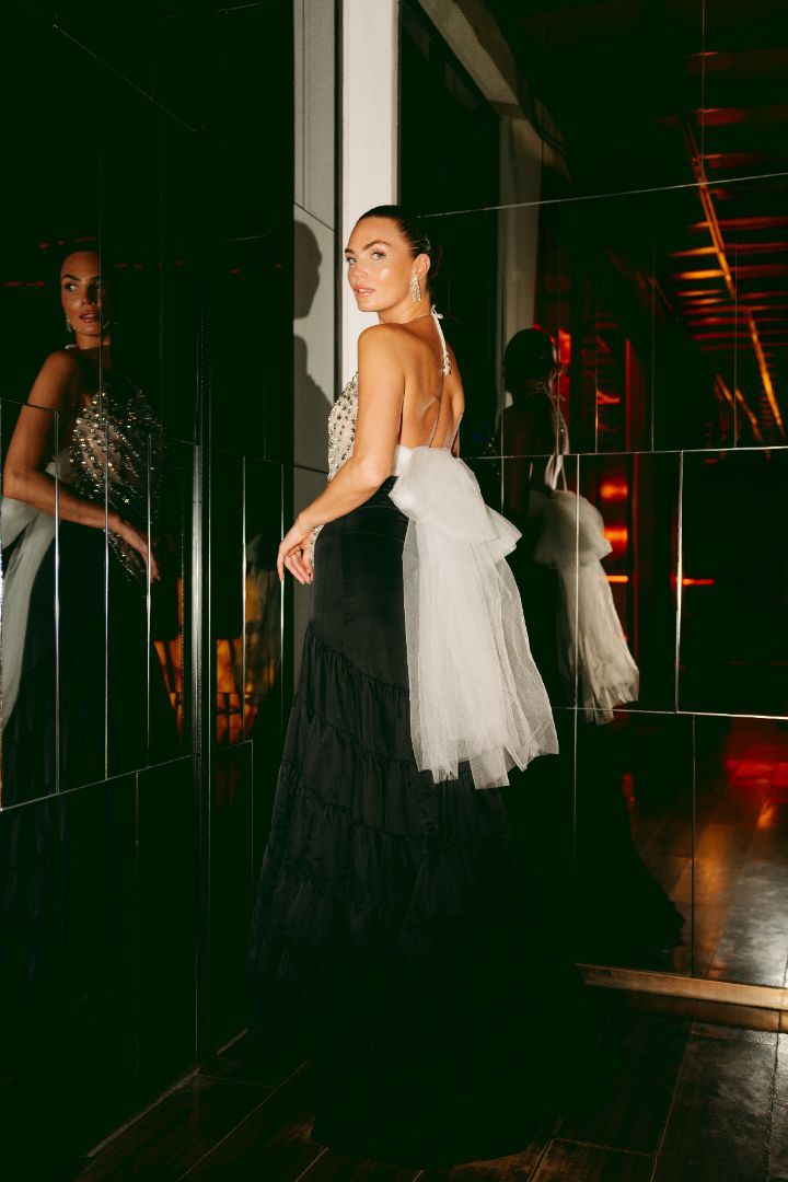 ALMA CRYSTAL BEADED TOP