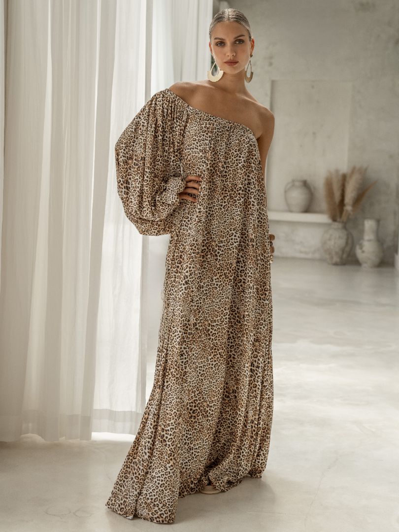 knee length dresses for ladies Stella Floral Smocked Dress - Elegant Billowy Sleeves & Flattering Fit main image 1