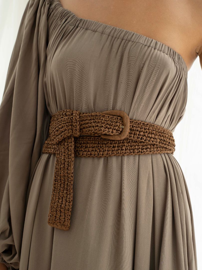 ISABELLA DOUBLE WRAP BELT- BASKET WEAVE