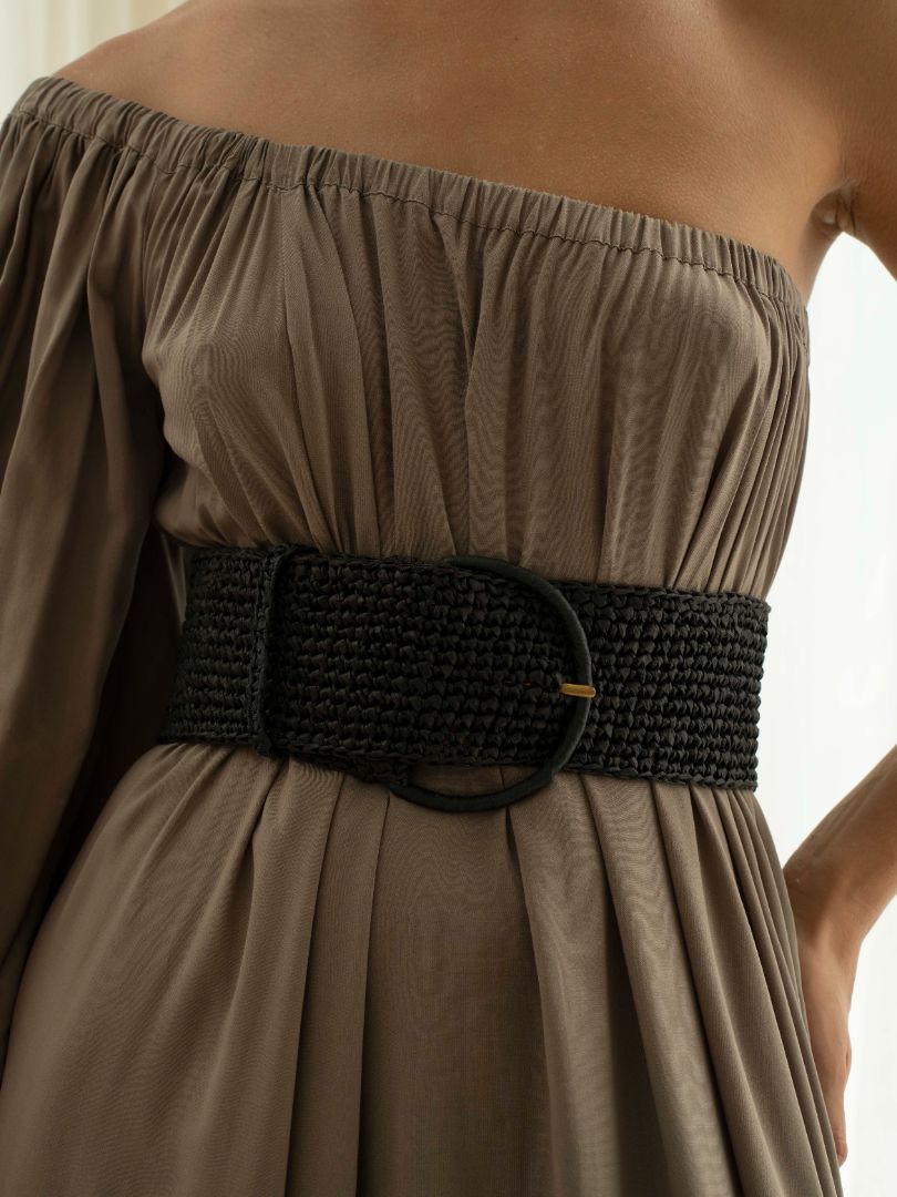 ISABELLA SINGLE WRAP BELT- BASKET WEAVE