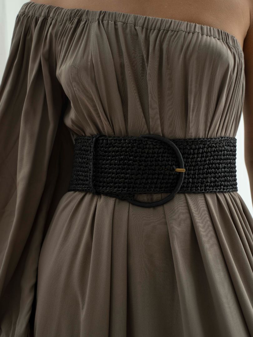 ISABELLA SINGLE WRAP BELT- BASKET WEAVE