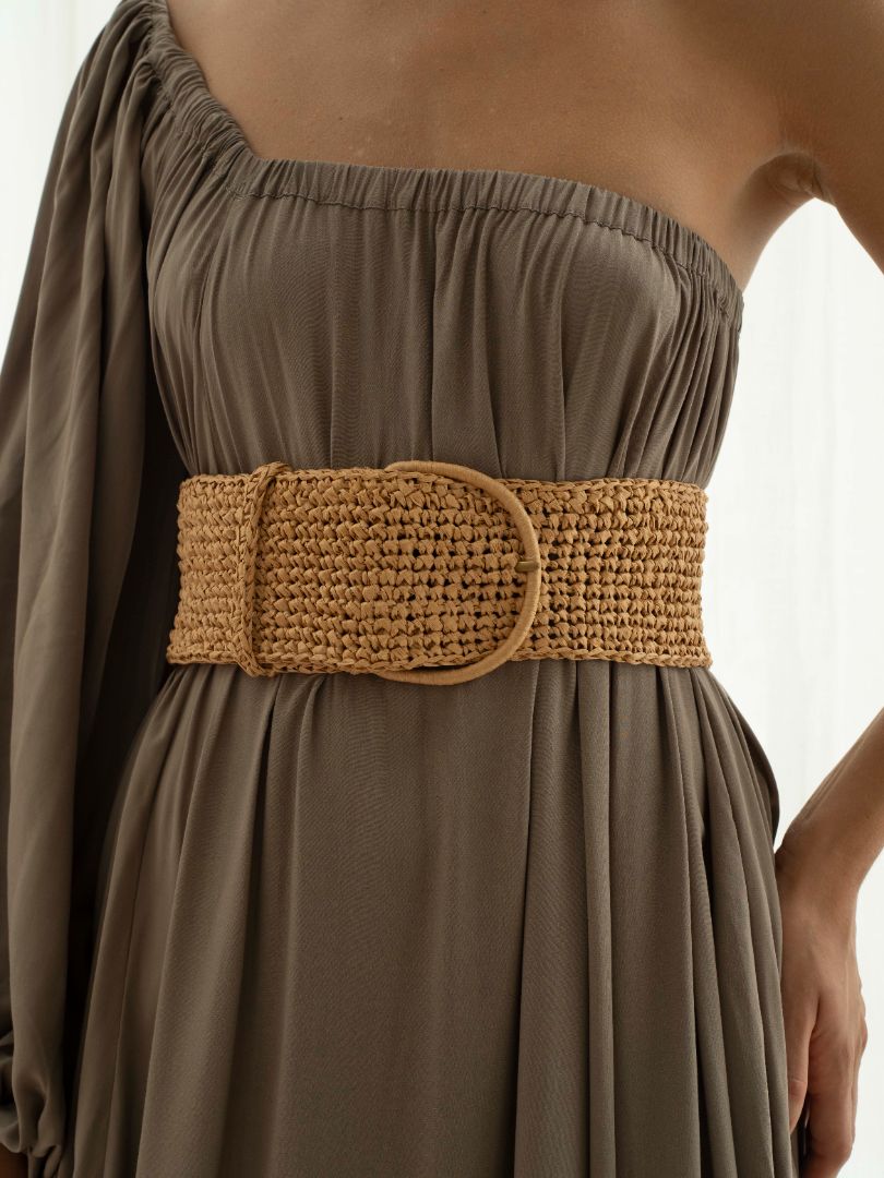ISABELLA SINGLE WRAP BELT- BASKET WEAVE