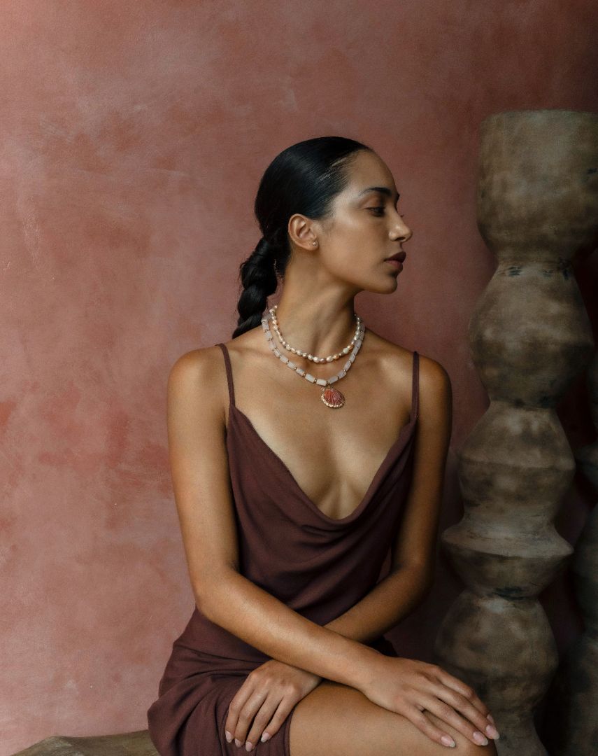 Bonita Double Layered Pearl Necklace
