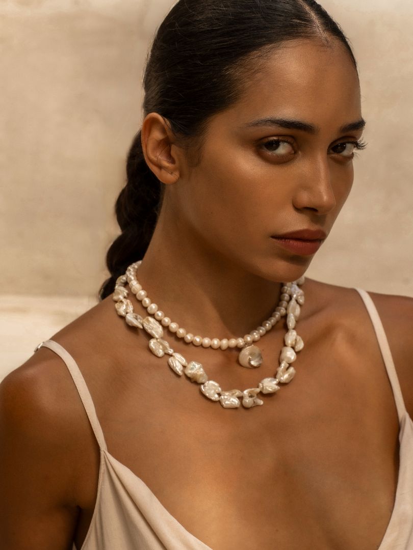 Gaugain Double Pearl Necklace
