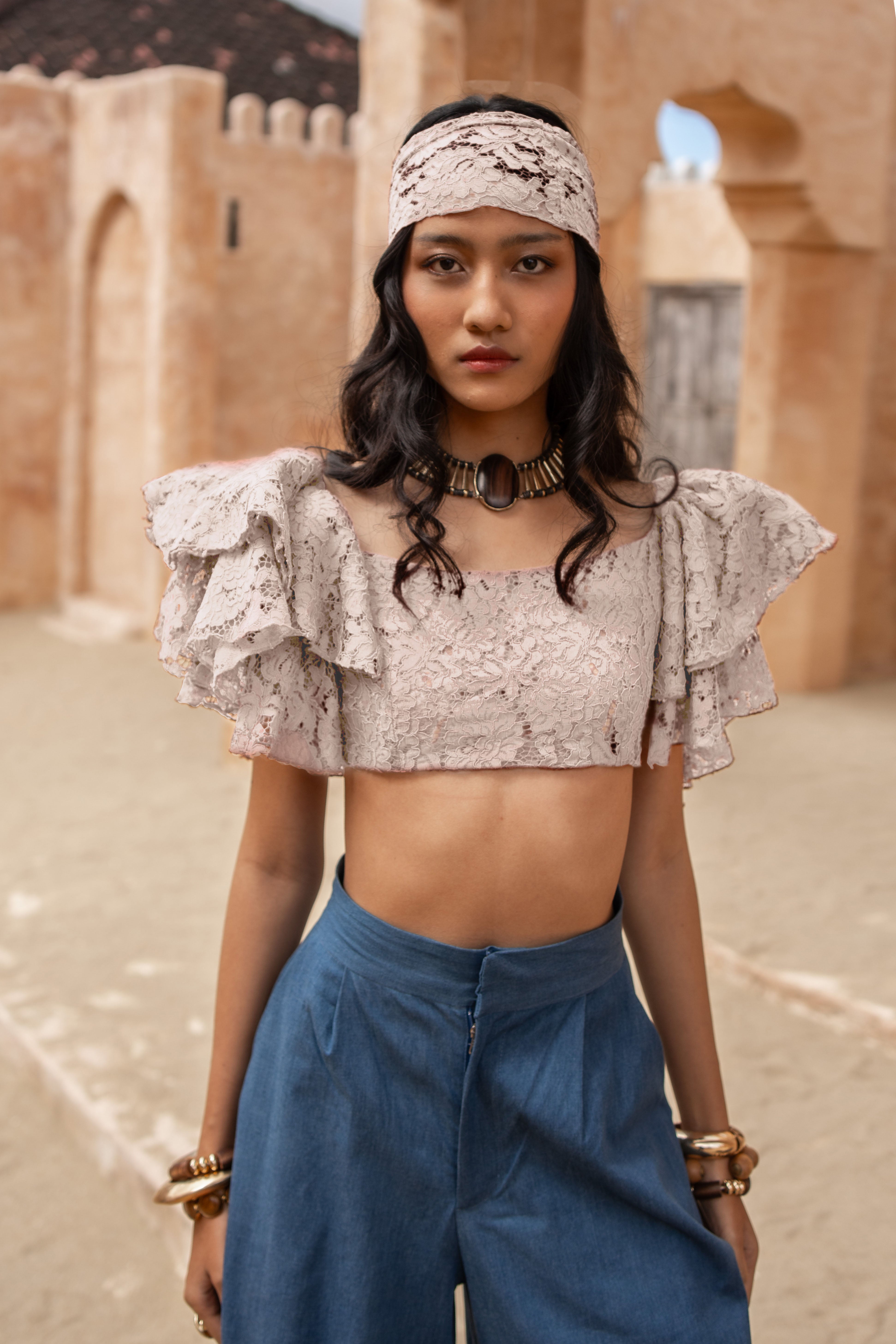 AJA RUFFLE TOP