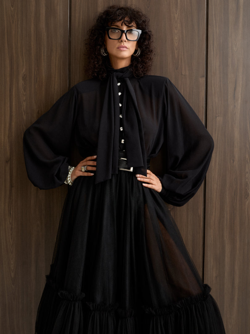 Miranda Pussy Bow Bodysuit