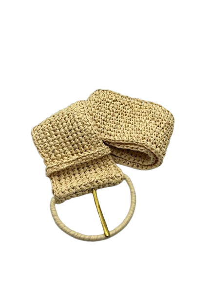 ISABELLA SINGLE WRAP BELT- BASKET WEAVE