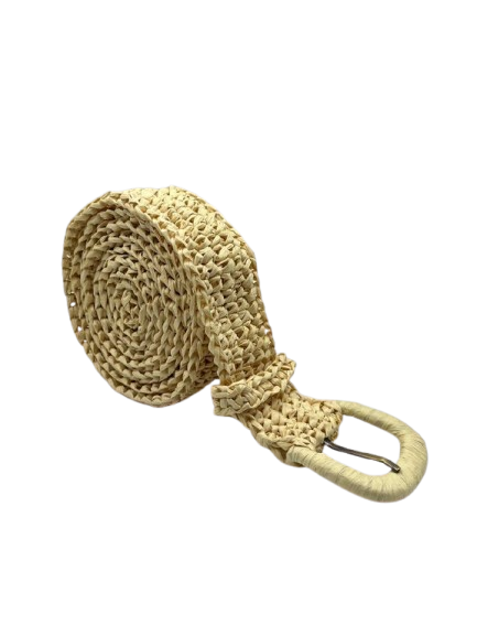 ISABELLA DOUBLE WRAP BELT- BASKET WEAVE