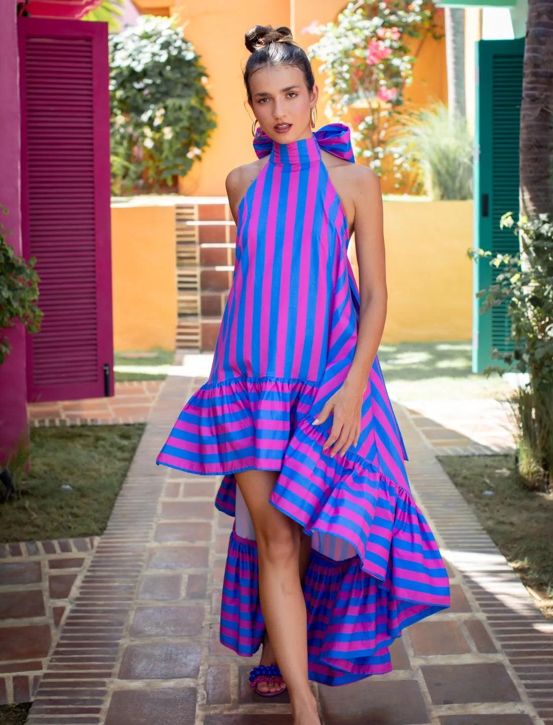 JOSEPHINE FLOWING DRESS STRIPE - Erika Peña