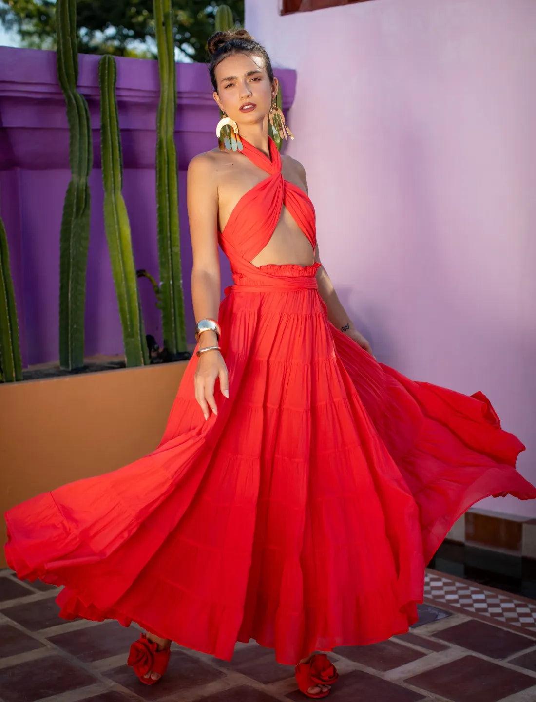SELMA WOMEN BOHEMIAN MAXI DRESS - Erika Peña