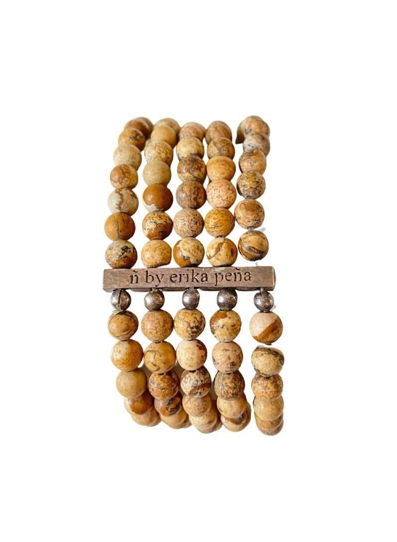 Mona Island Layered Stone Bead Cuff - Erika Peña