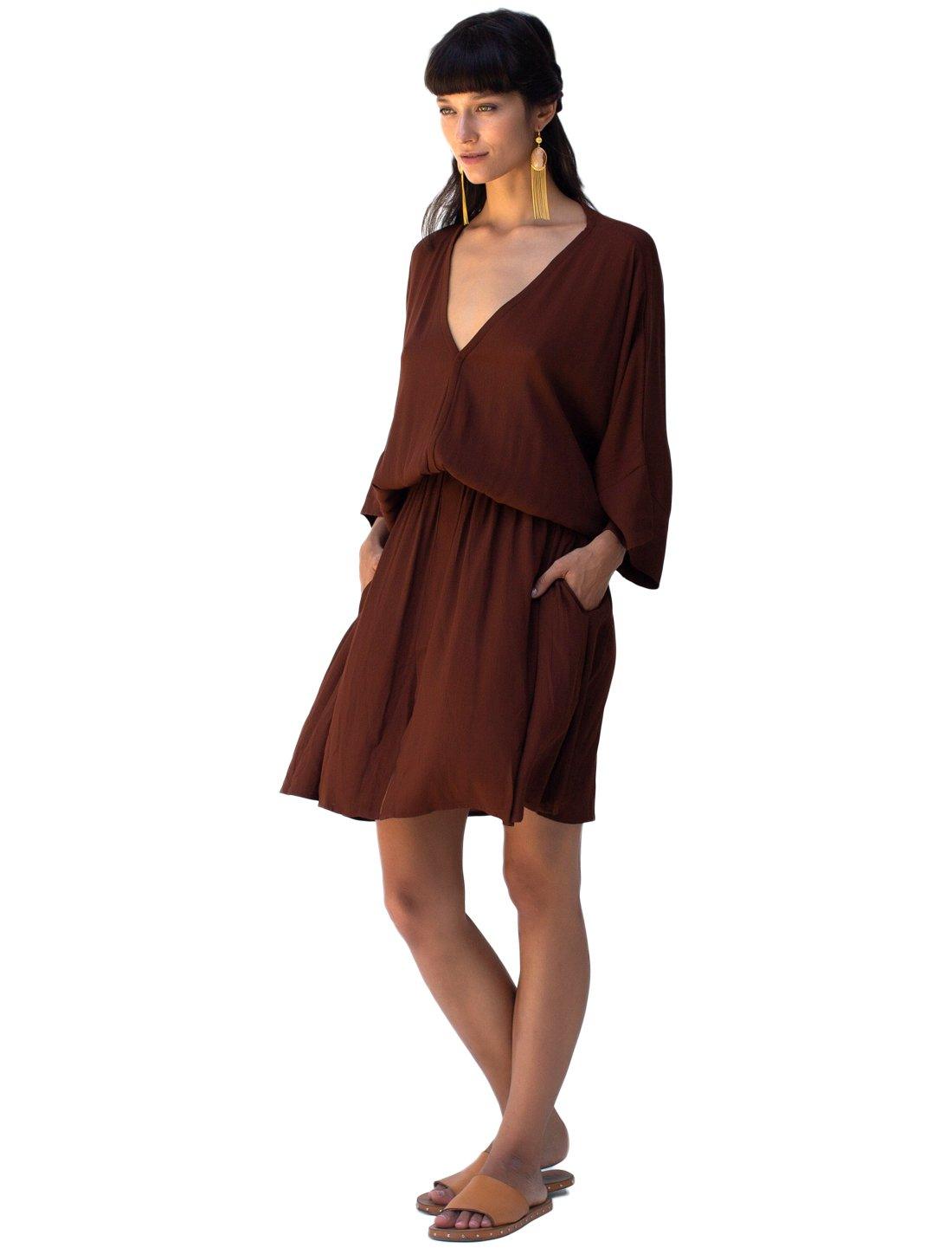 Vero Mini Dress Fujet - TERRACOTTA - Erika Peña