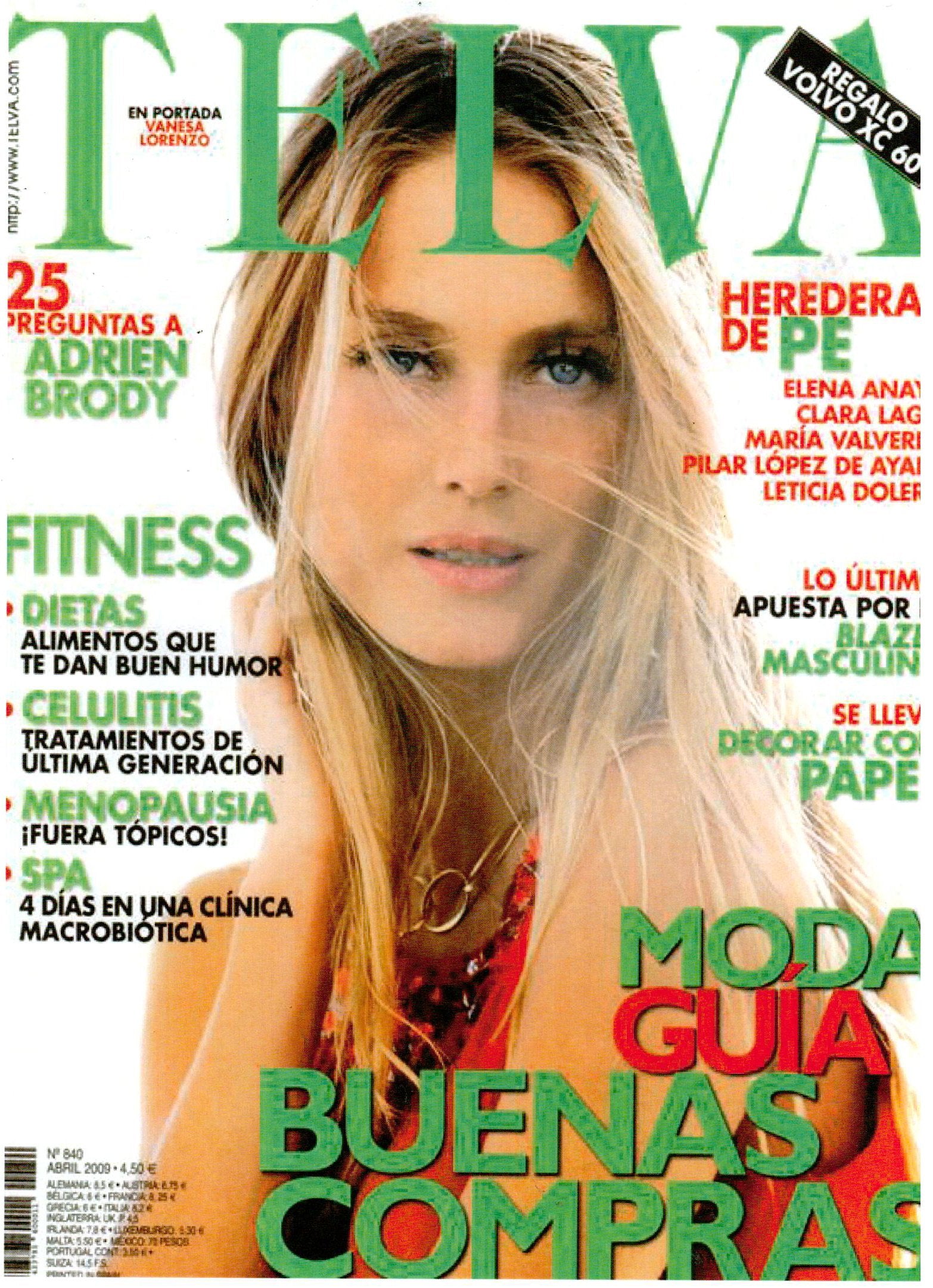 Telva April 2009 Magazine - Erika Peña