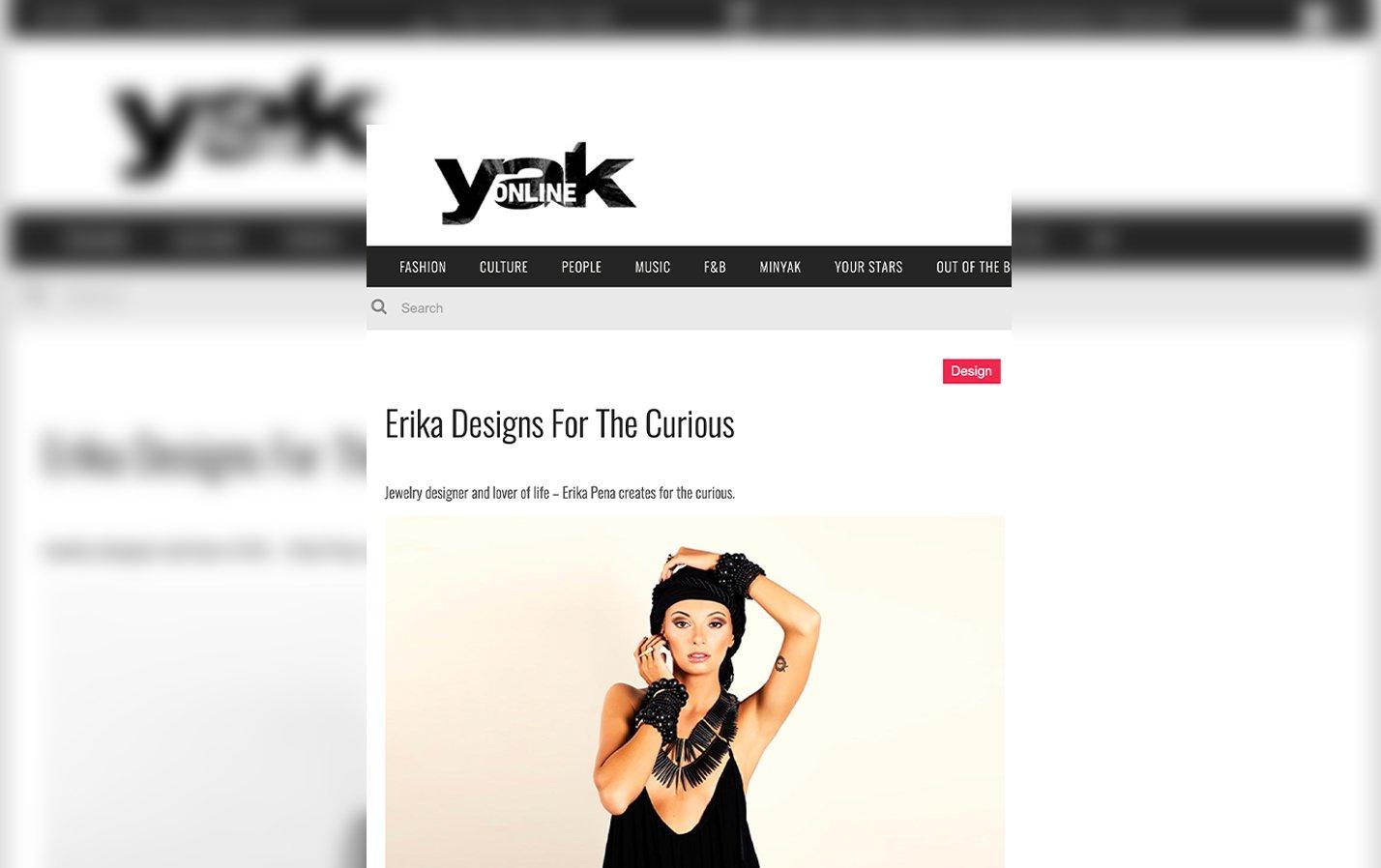Erika Peña in Yak Magazine 2018 - Erika Peña