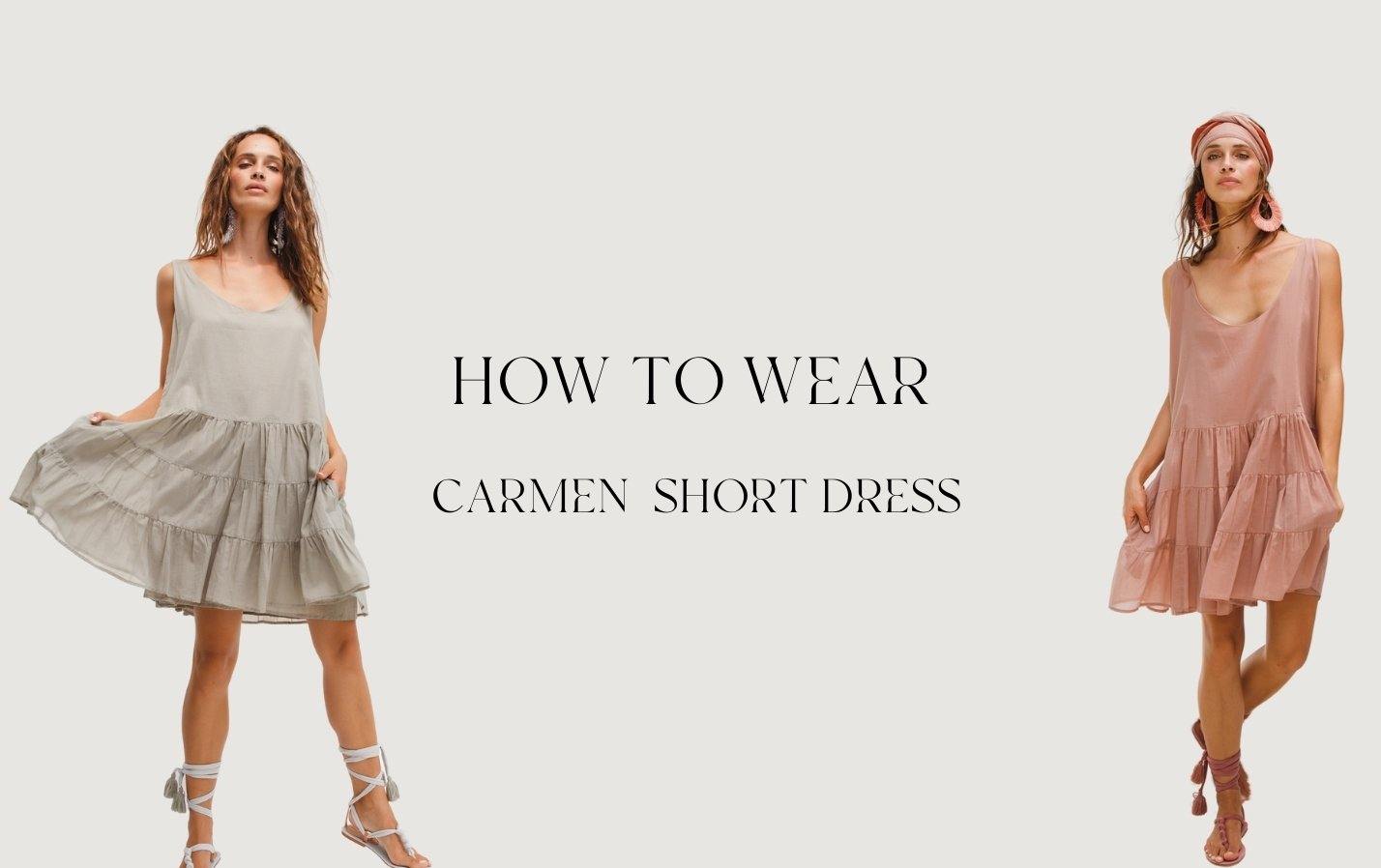 HOW TO WEAR CARMEN SHORT DRESS - Erika Peña