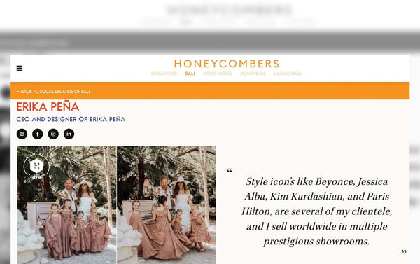 Honeycombers April 2022 - Erika Peña