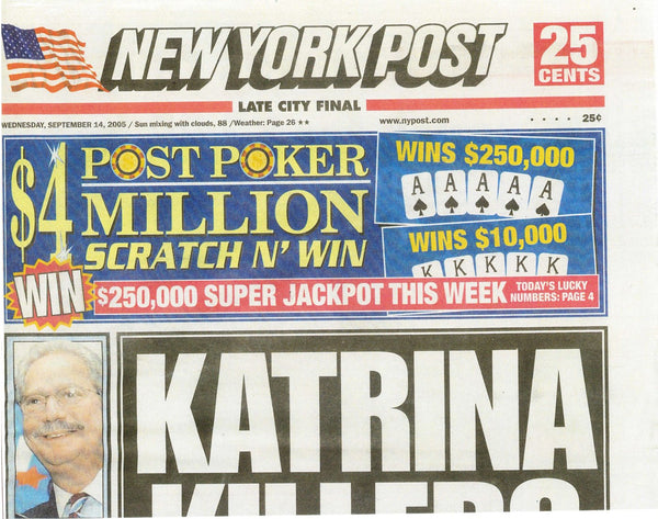New York Post Newspaper September 2005 - Erika Peña