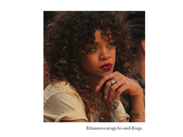 Rihanna spotted wearing our Isi-midi Rings! - Erika Peña