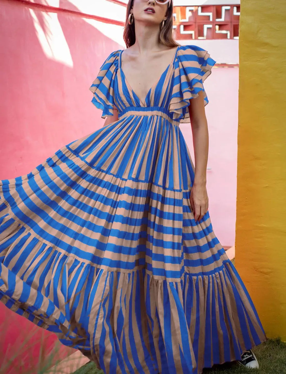 Cass stripe maxi dress sales
