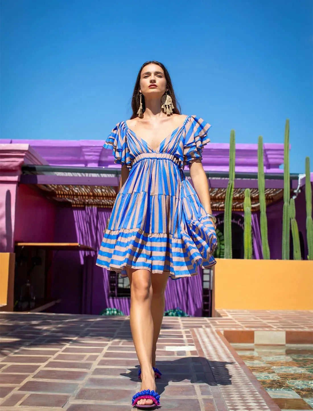 VALE SHORT DRESS STRIPE