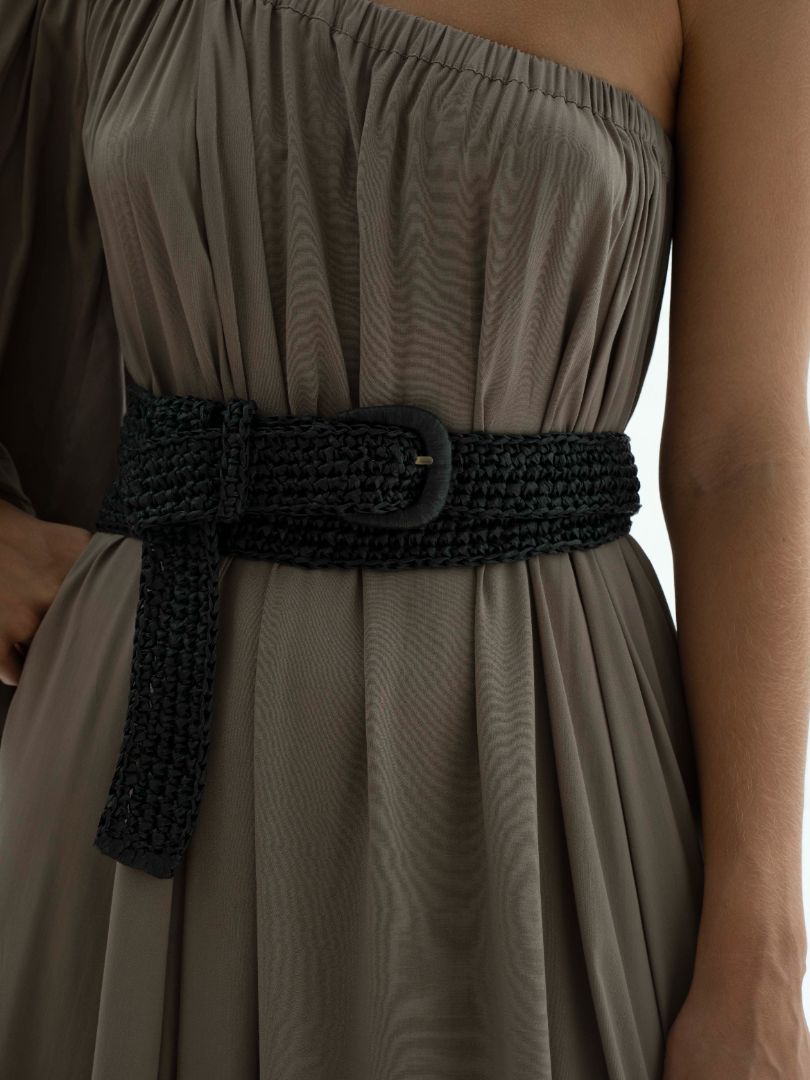 ISABELLA DOUBLE WRAP BELT- BASKET WEAVE
