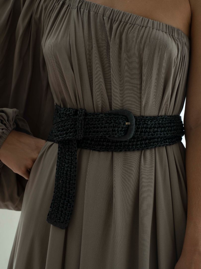ISABELLA DOUBLE WRAP BELT- BASKET WEAVE