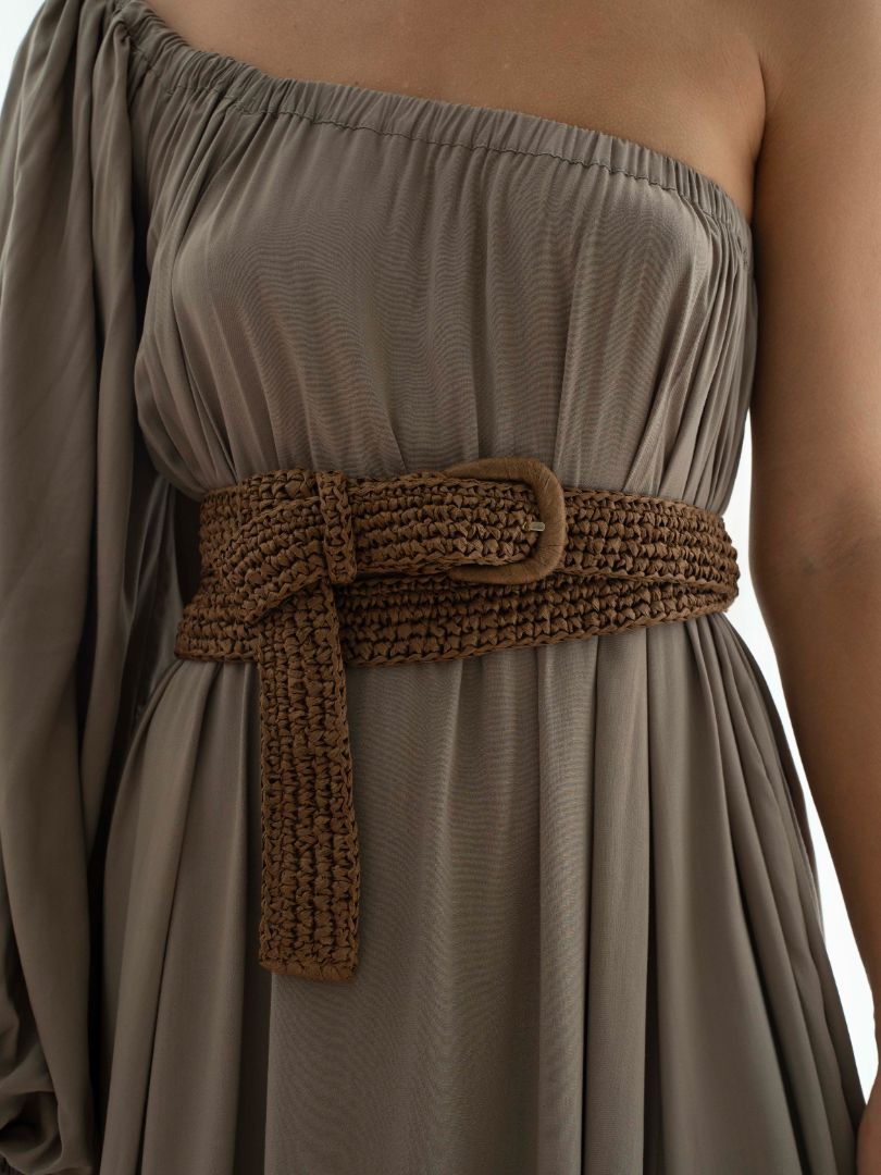 ISABELLA DOUBLE WRAP BELT- BASKET WEAVE