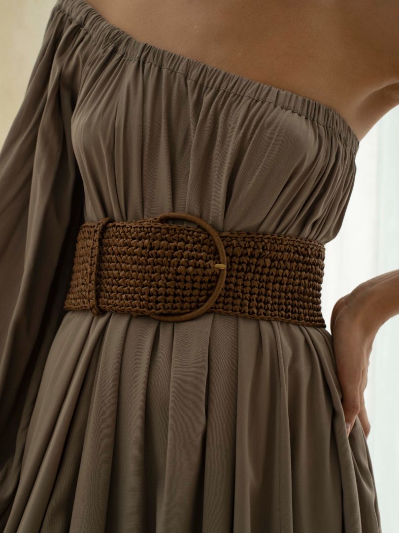 ISABELLA SINGLE WRAP BELT- BASKET WEAVE