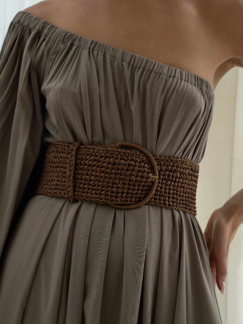 ISABELLA SINGLE WRAP BELT- BASKET WEAVE