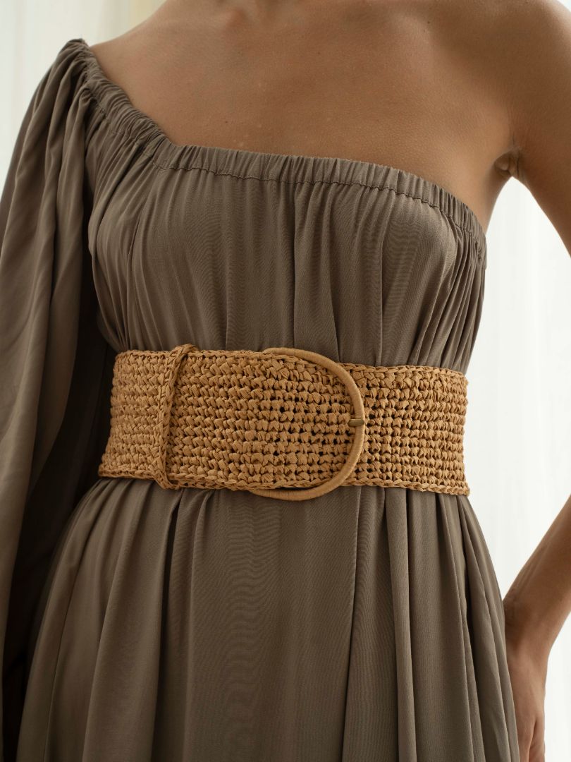 ISABELLA SINGLE WRAP BELT- BASKET WEAVE