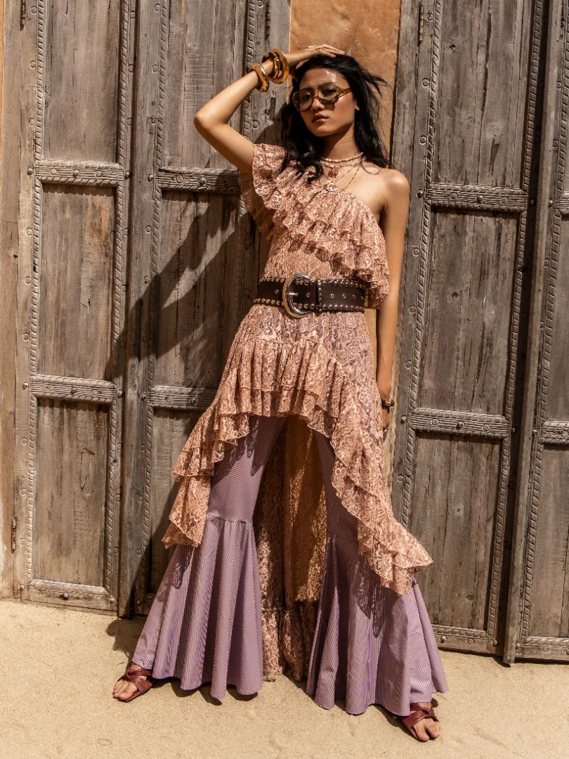 INNA RUFFLE FLOWING DRESS
