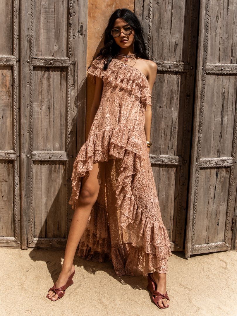 INNA RUFFLE FLOWING DRESS