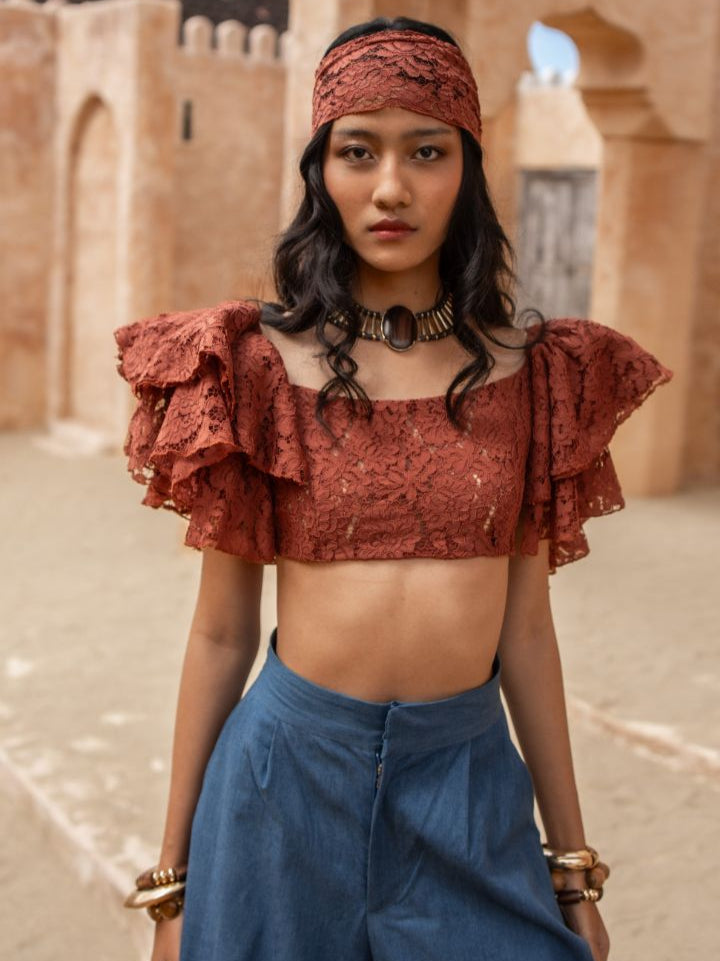 AJA RUFFLE TOP
