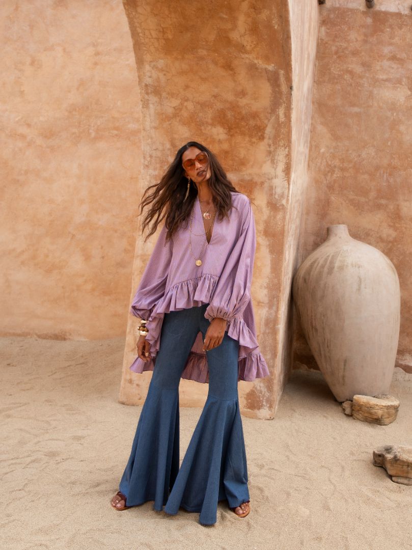 JULES COLLIE FLOWING BLOUSE