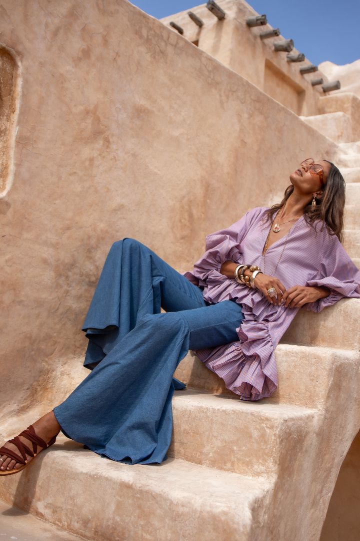 JULES COLLIE FLOWING BLOUSE