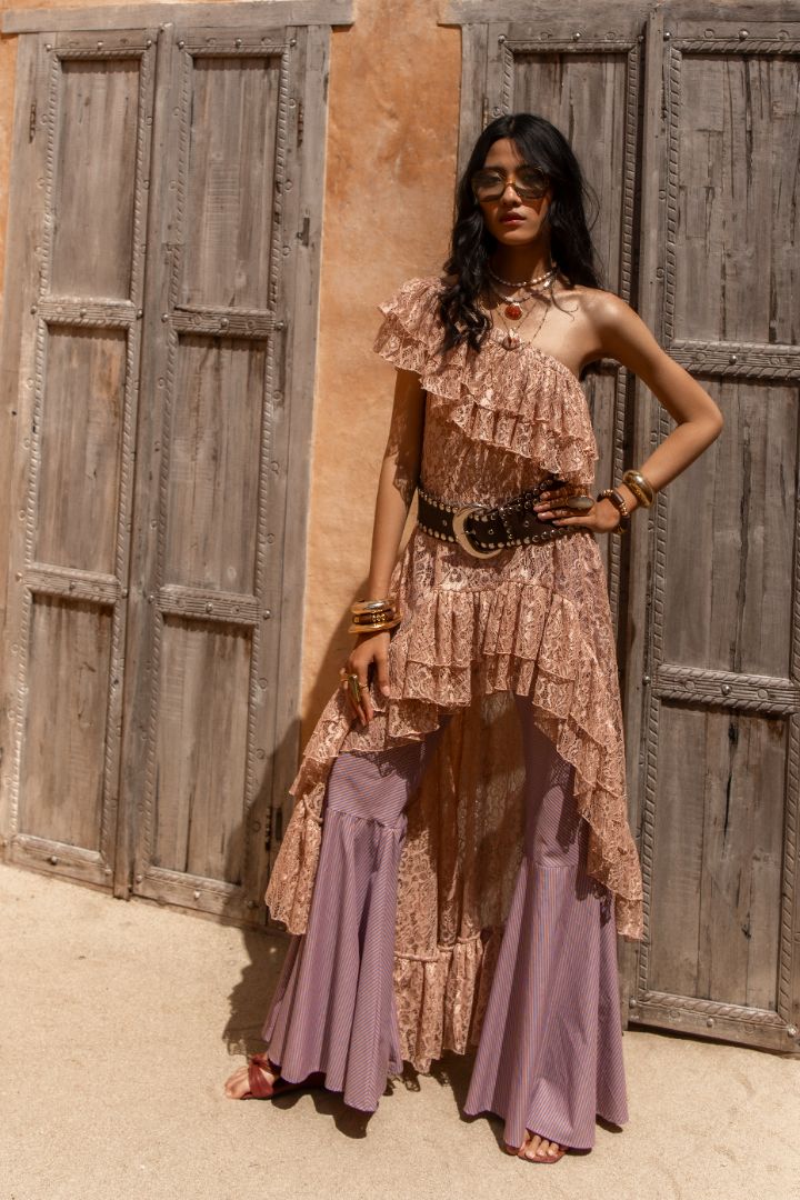 INNA RUFFLE FLOWING DRESS