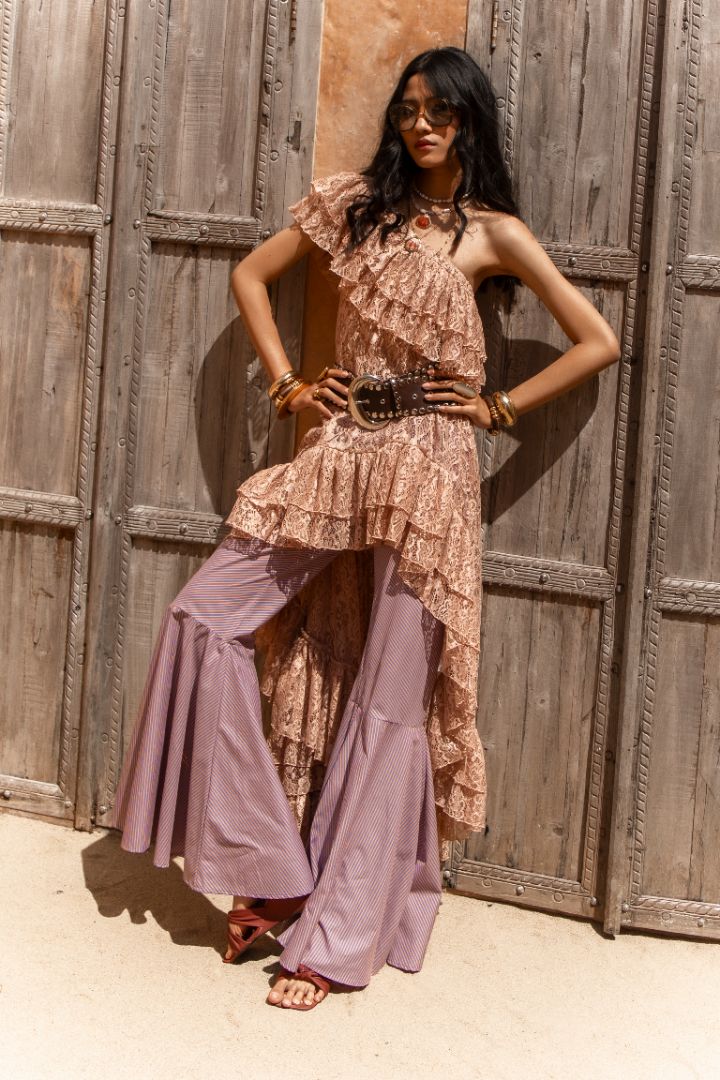 INNA RUFFLE FLOWING DRESS