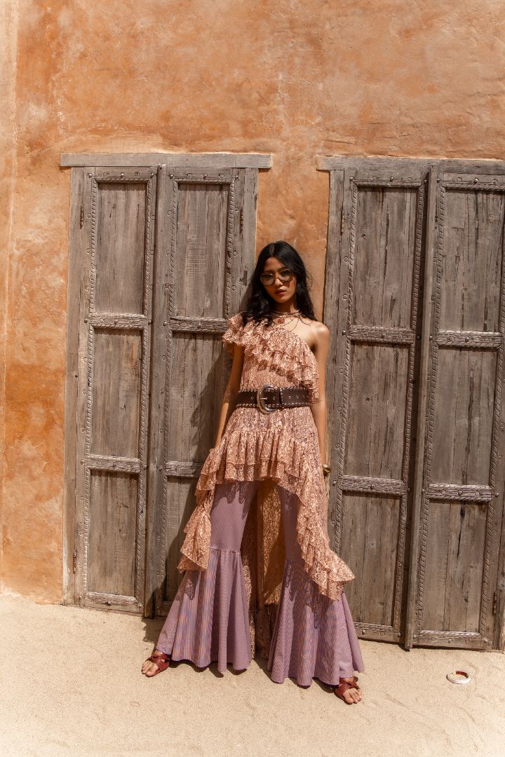 INNA RUFFLE FLOWING DRESS