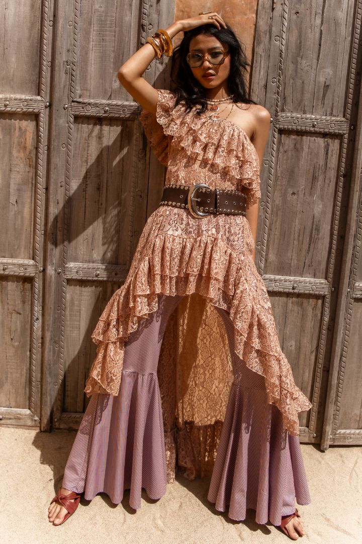 INNA RUFFLE FLOWING DRESS