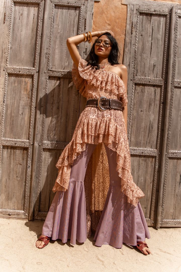 INNA RUFFLE FLOWING DRESS