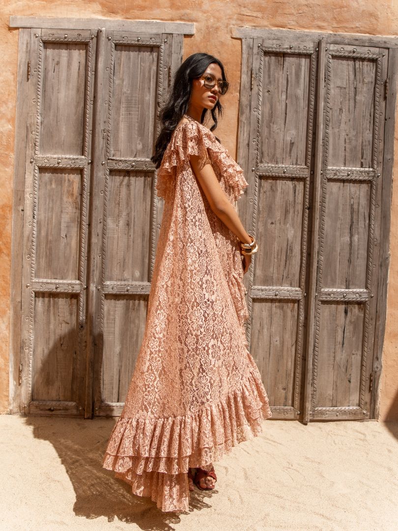 INNA RUFFLE FLOWING DRESS