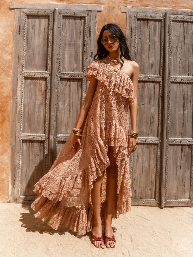 INNA RUFFLE FLOWING DRESS