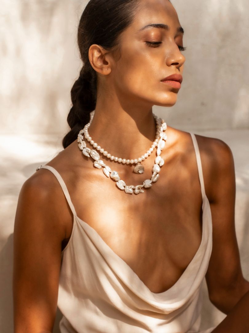 Gaugain Double Pearl Necklace