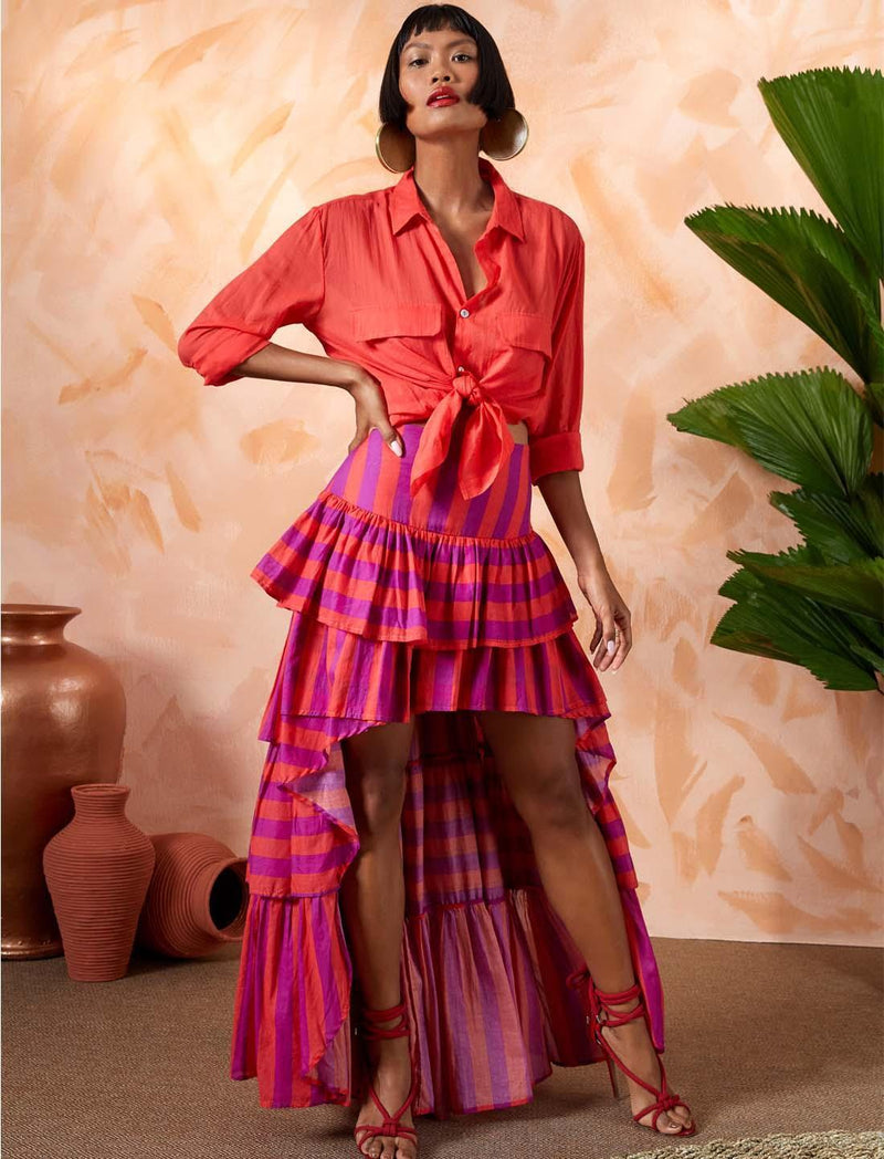 Yana Tiered Flowing Skirt - Erika Peña