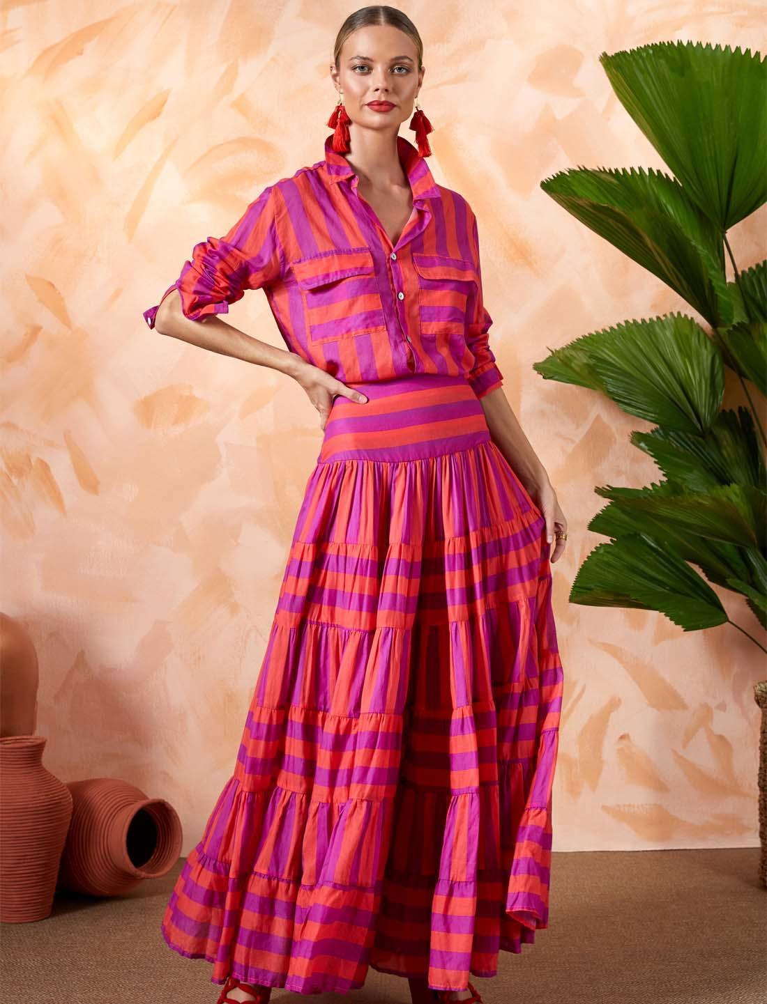 ANA WOMEN BOHO MAXI SKIRT - Erika Peña