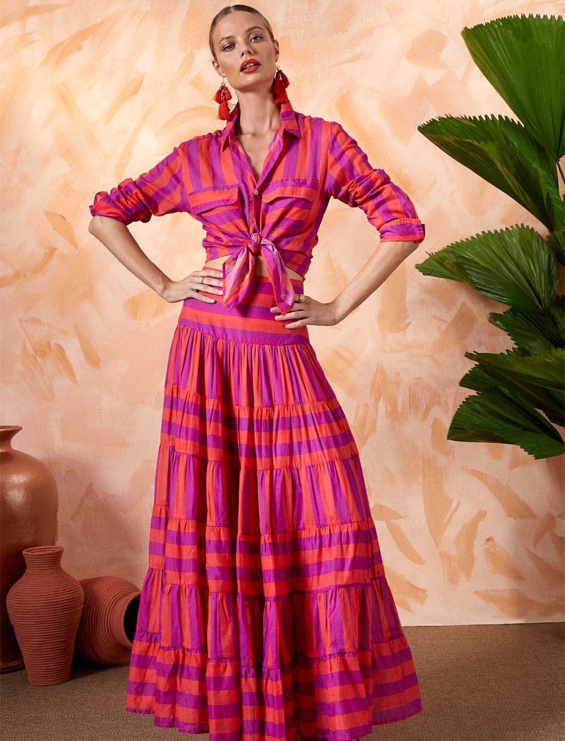 ANA WOMEN BOHO MAXI SKIRT - Erika Peña